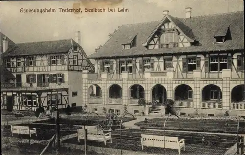 Ak Seelbach in Baden Württemberg, Genesungsheim Tretenhof, Gartenanlage