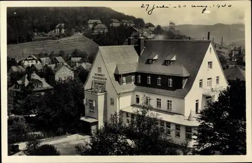 Foto Ak Oberschlema Bad Schlema im Erzgebirge Sachsen, Blick auf das Reinwart Fremdenheim