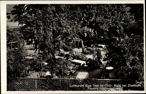 Ak Thal Ruhla im Wartburgkreis Thüringen, Frank's Hotel zum Adler, Konzertgarten, Bes. Hugo Frank