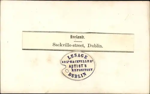 CdV Dublin Irland, Sackville Street, O'Connell Street