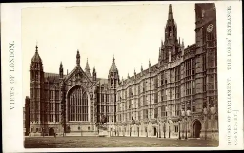CdV London England, Houses of Parliament, Lords' Entrance