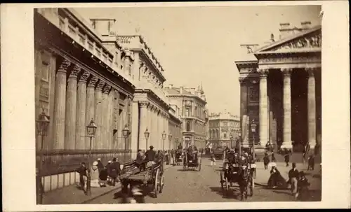 CdV London England, Bank, Royal Exchange