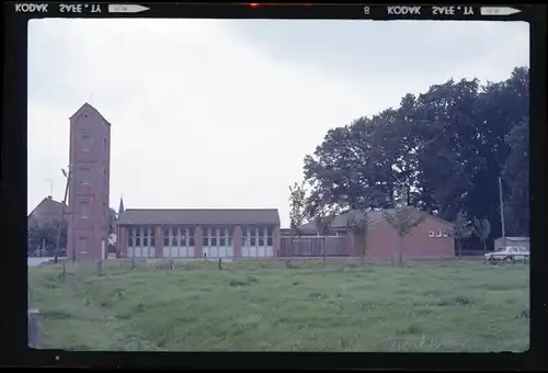 7 Zelluloid Negative Asendorf Landkreis Diepholz, Kirche, Schule, Kegelbahn