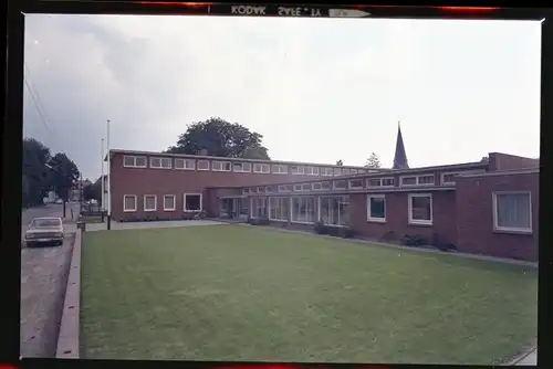 7 Zelluloid Negative Asendorf Landkreis Diepholz, Kirche, Schule, Kegelbahn