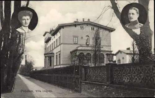 Ak Potsdam in Brandenburg, Villa Liegnitz, Eitel Friedrich Prinz von Preußen, Sophie Charlotte