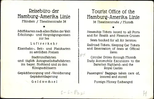 Künstler Ak Berechtigter Stolz, Reisender, Gepäck, Reisebüro der Hamburg-Amerika Linie