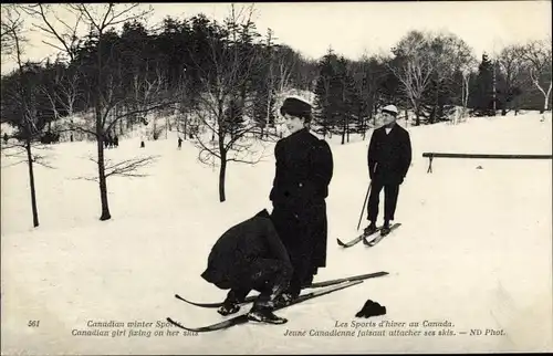 Ak Montreal Québec Kanada, Mont Royal, Winter, Ski