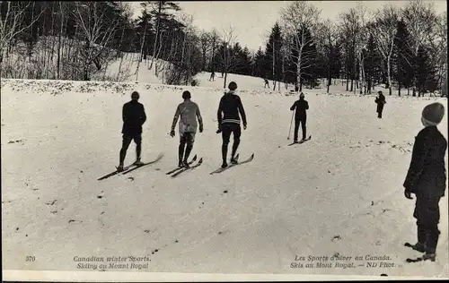 Ak Montreal Québec Kanada, Mont Royal, Winter, Ski