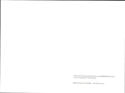 Foto Auto BMW M3 Evolution, Autokennzeichen MTW 6937