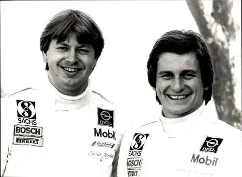Foto Die Fahrer des Deutschen Opel Team 1983, Erwin Weber, Gunter Wanger