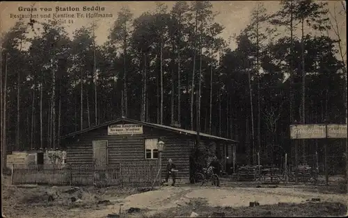 Ak Seddin Seddiner See Brandenburg, Restaurant und Kantine Fr. Hoffmann