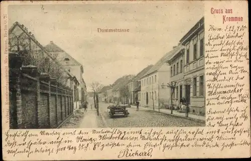 Ak Kremmen in der Mark, Dammstraße