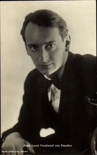 Ak Prinz Louis Ferdinand von Preußen, Portrait ca. 1928