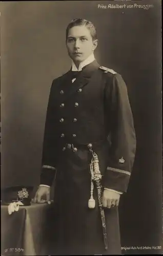 Ak Prinz Adalbert von Preußen, Portrait, Uniform