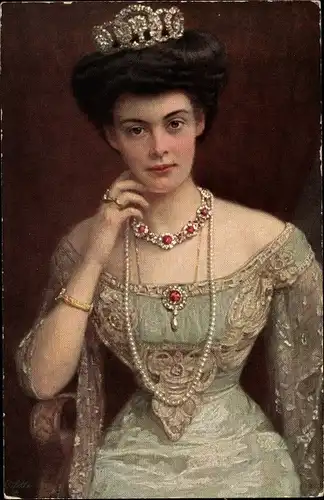 Künstler Ak Kronprinzessin Cecilie von Preußen, Portrait