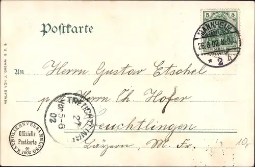 Ak Mannheim in Baden, 49. Generalversammlung der Katholiken Deutschlands 1902