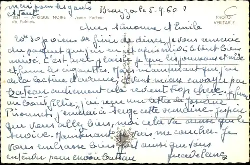 Ak Afrikanisches Kind, Junger Palmenträger