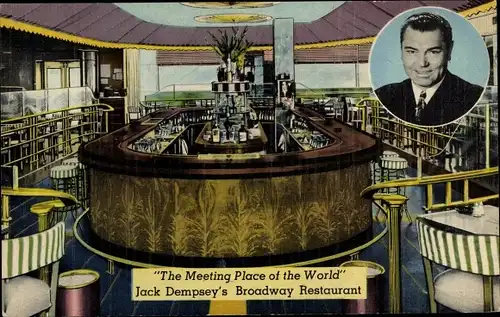 Ak New York City USA, Jack Dempseys Broadway Restaurant