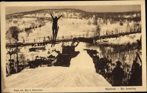 Ak Montreal Quebec Kanada, Skispringen