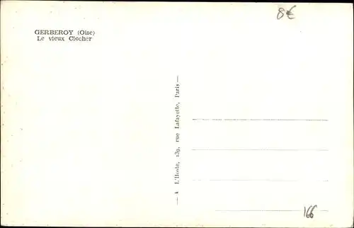 Ak Gerberoy Oise, der alte Glockenturm
