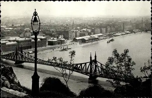 Ak Budapest Ungarn, Panorama, Donau