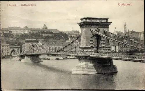 Ak Budapest Ungarn, Kettenbrücke