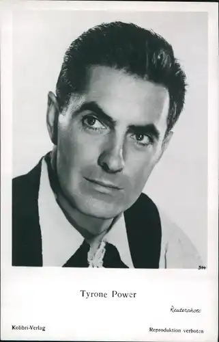 Ak Schauspieler Tyrone Power, Seitenportrait