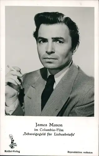 Ak Schauspieler James Mason, Portrait, in Schweigegeld für Liebesbriefe