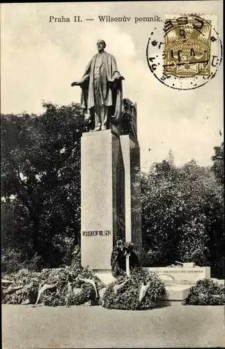 Ak Praha Prag Tschechien, Woodrow Wilson Denkmal