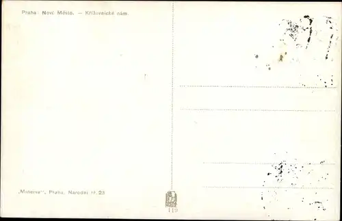 Ak Nové Město Prager Neustadt Praha Prag, Krizovnicke namesti