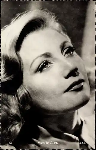 Ak Schauspielerin Michèle Alpha, Portrait, Blondes Haar