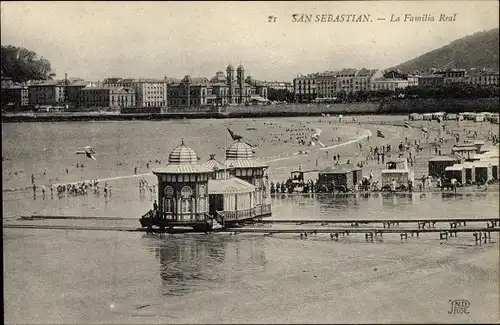 Ak Donostia San Sebastián Baskenland, königliche Familie