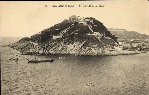 Ak Donostia San Sebastián Baskenland, El Castillo de la Mota