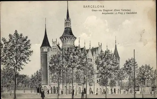 Ak Barcelona Katalonien Spanien, Gran via Diagonal