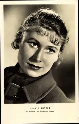 Ak Schauspielerin Sonja Sutter, Star mit fremden Federn, Portrait