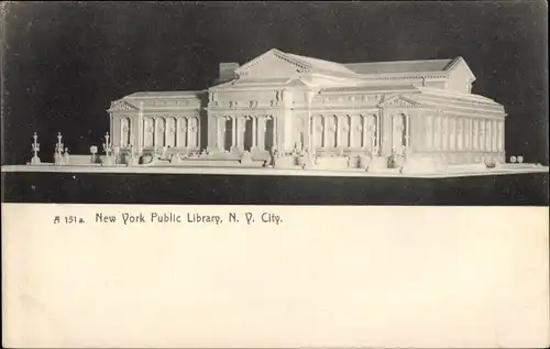 Ak New York City USA, Öffentliche Bibliothek