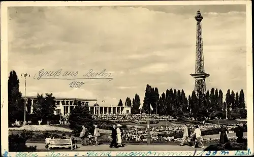 Ak Berlin Mitte, Sommergarten, Fernsehturm