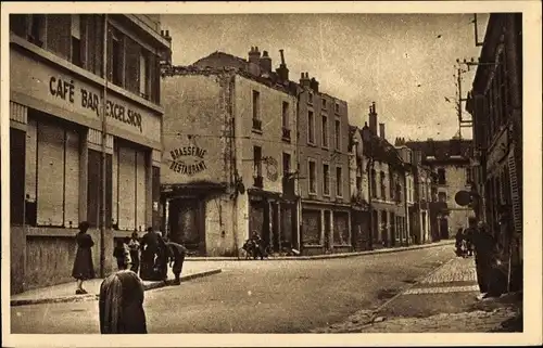 Ak Pont Saint Vincent Meurthe et Moselle, Rue Nationale, Café Excelsior