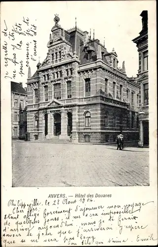 Ak Antwerpen Flandern, Zollhaus