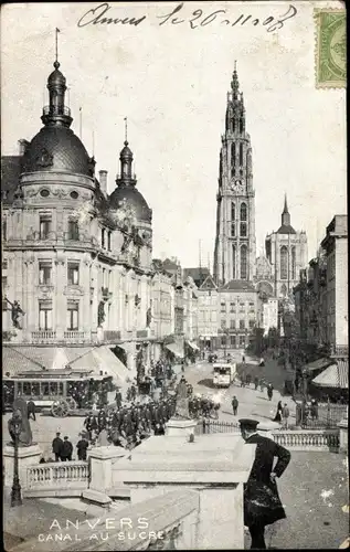 Ak Antwerpen Antwerpen Flandern, Zuckerkanal