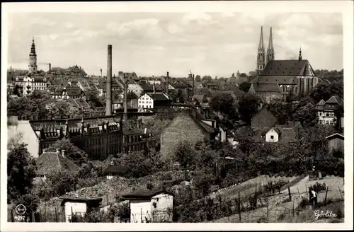 Ak Görlitz in der Lausitz, Stadtbild mit Peterskirche und Rathausturm