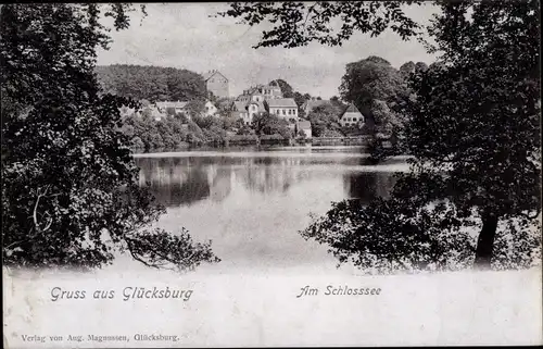 Ak Glücksburg an der Ostsee, Schlosssee