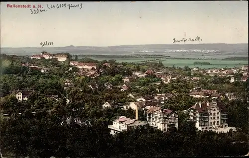 Ak Ballenstedt im Harz, Panorama