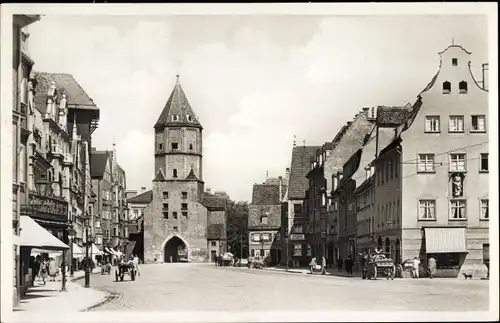 Ak Augsburg in Schwaben, Jacoberstraße mit Jacobertor