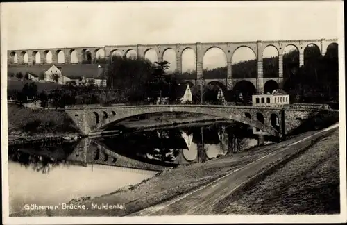 Ak Göhren Wechselburg in Sachsen, Göhrener Brücke, Viadukt