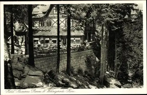 Ak Wernigerode am Harz, Hotel Steinerne Renne