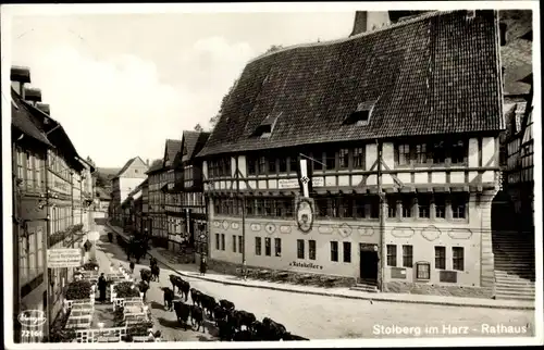 Ak Stolberg im Harz, Rathaus, Ratskeller