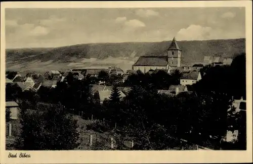 Ak Bad Bibra im Burgenlandkreis, Gesamtansicht, Kirche