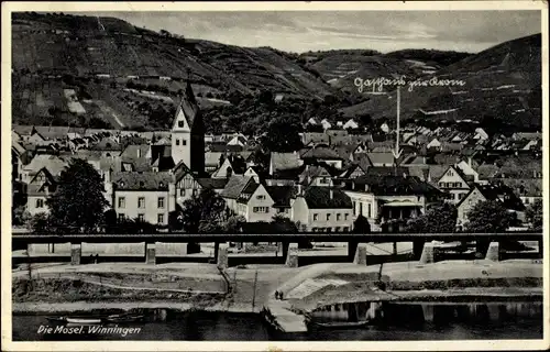 Ak Winningen an der Mosel, Gasthaus zur Krone, Panorama