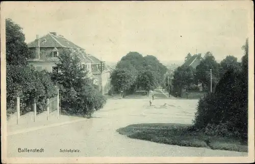 Ak Ballenstedt im Harz, Schlossplatz